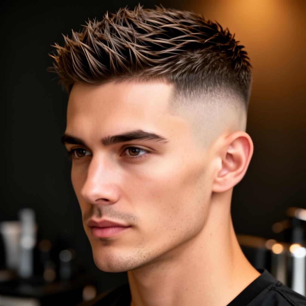 Finished haircut styling